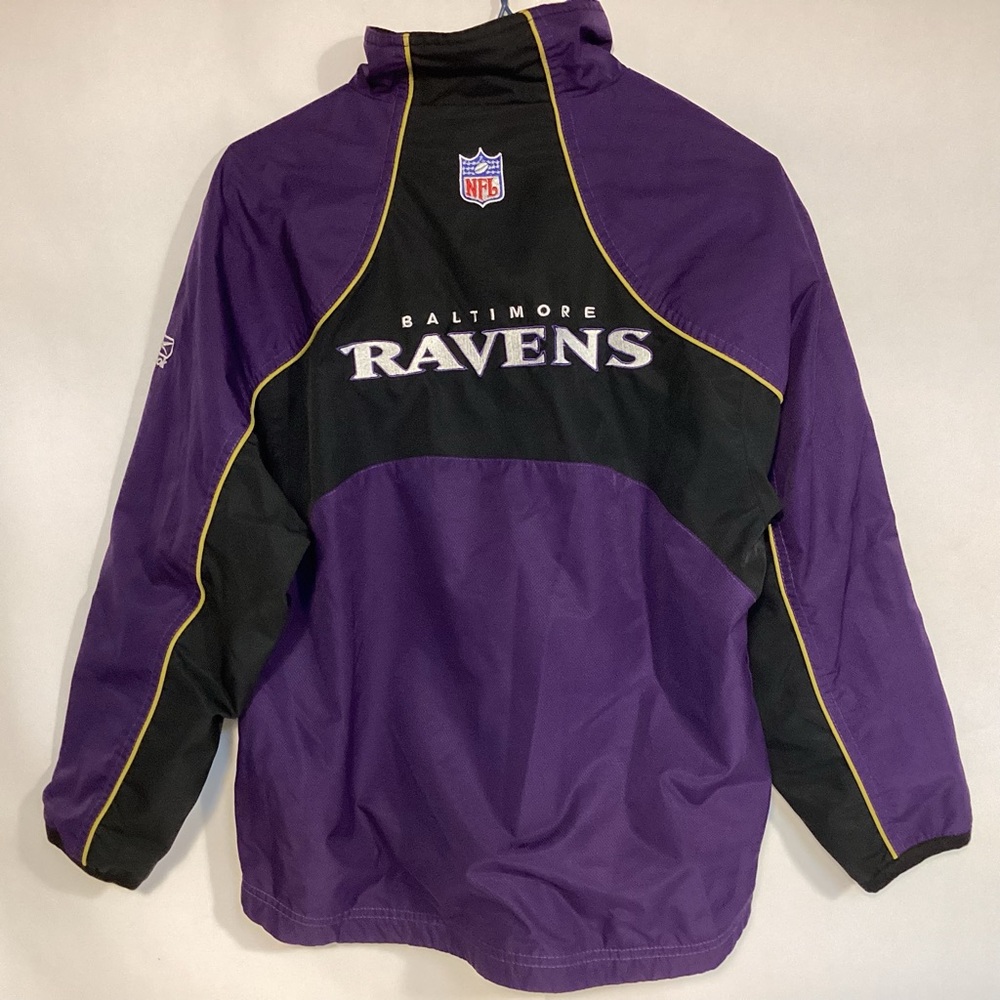 Reebok Baltimore Ravens 1/4 zip pullover jacket size boys Medium